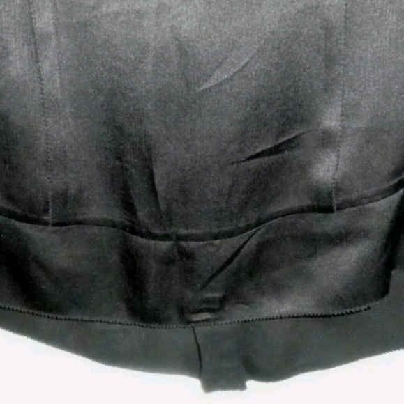 Diane von Furstenberg Sz 4 Black Silk Ruffle Top - Picture 6 of 8